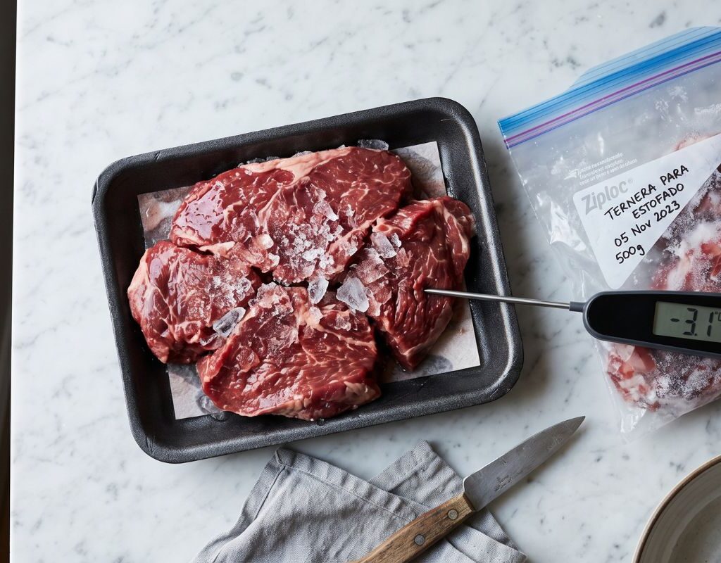 Se puede volver a congelar la carne descongelada