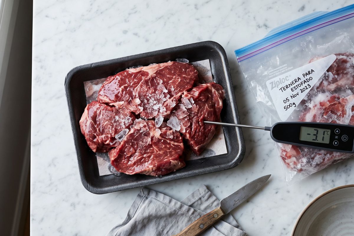 Se puede volver a congelar la carne descongelada